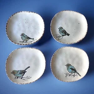 Set 4 piatti da dessert pane reattivi Spectrum Designz InHomeStylez crema uccellino - Foto 1 di 9