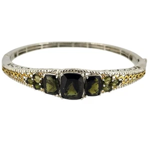 Sterling and 14k 7" Bracelet - Picture 1 of 14