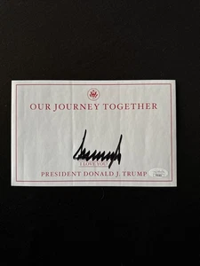 Donald J Trump Our Journey Together Signed Bookplate Auto President JSA LOA - Picture 1 of 4
