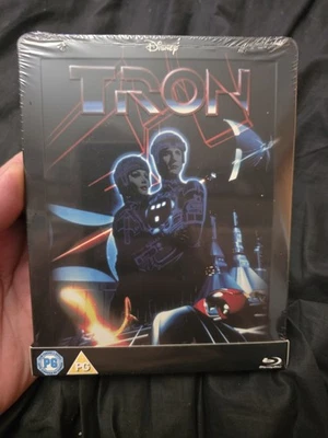 Disney's Tron Blu-ray Steelbook Zavvi Exclusive 1982 RARE OOP New/Sealed  - Image 1 of 2