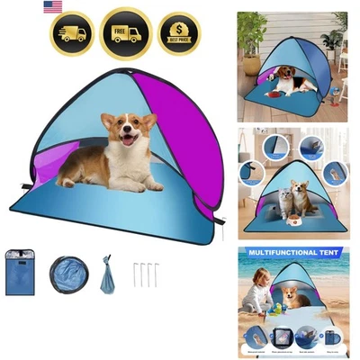 Mini Tienda de Playa para Perro Mascota Sombra Pop Up Portátil Refugio Solar para Acampar... Foto 1 de 4
