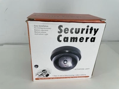 Realistic Looking Fake Security Camera w Activation Light Dome Shape Dummy Decoy - Image 1 of 4