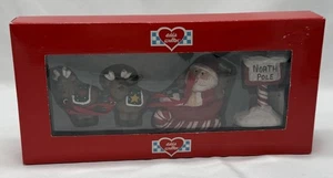 Eddie Walker 1998 Midwest of Cannon Falls Mini Santa & Schlitten Set Weihnachten - Bild 1 von 2