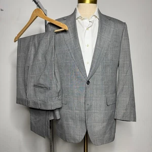 Traje De Colección Brooks Brothers Para Hombre Gris A Cuadros Dos Piezas 40S 32W - Imagen 1 de 13