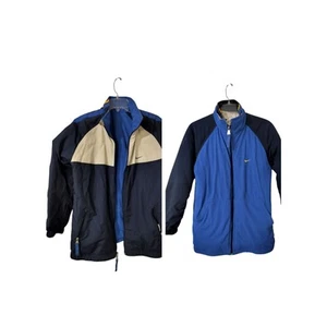 M632) Nike Y2K Reversible Full Zip  Boys Nylon Fleece Jacket Large (14-16) - Picture 1 of 9
