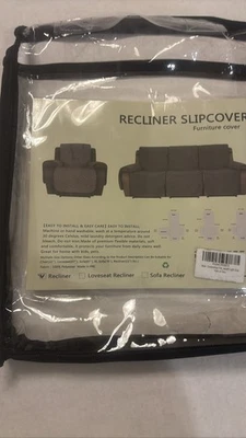 Funda reclinable elástica gris claro funda para muebles de sofá de 1 plaza Foto 1 de 4