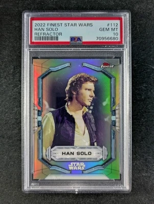 2022 Star Wars Topps Finest HAN SOLO Refractor SP Sci-Fi Character #112 PSA 10 - Image 1 of 3