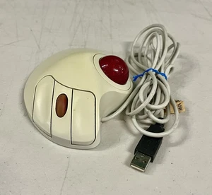 Logitech Trackman Marble Wheel T-BB13 USB Trackball Mouse White - Picture 1 of 3