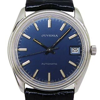 JUVENIA 9062BLR Automático Fecha Azul Antiguo Foto 1 de 4