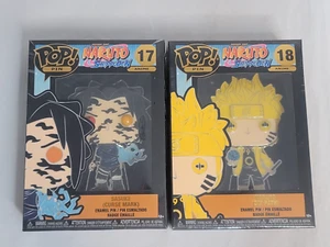 Funko Pop! Pin Sasuke Curse Mark 17 y Naruto Six Path 18 pines esmalte grandes anime - Imagen 1 de 7