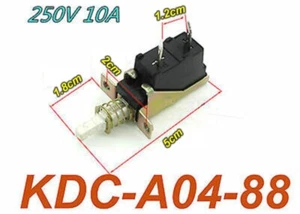 5Pcs Hi Quality 10A 250V AC SPST 2 Pins Push Button Power Switch KDC-A04-88 TUV - Picture 1 of 6