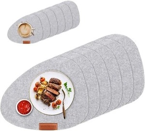 12 Pack Heat-Resistant Non-Slip Table Felt Place mats Coasters Cutlery Set  - Picture 1 of 9