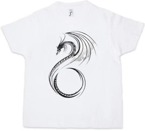 CELTIC DRAGON II Kids Boys T-Shirt Celts Cross Religion Culture Paganism Symbol - Picture 1 of 1