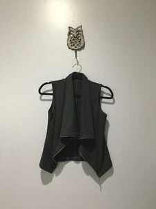 Ella Moss Black Zipper Draped Moto Vest XS - Picture 1 of 4