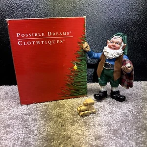 Vintage Possible Dreams Clothtique Santa #713645 With Hammer  1993 Art Crafts X - Picture 1 of 4