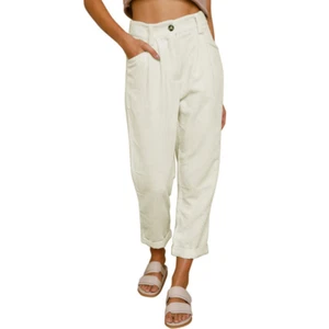 Women Retro Corduroy Pants Warm Harem Trousers Loose Casual High Waist Trousers - Picture 1 of 21