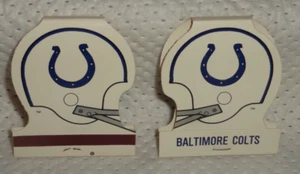 BALTIMORE COLTS--2 HELMET SHAPED MATCHES----NEW NEVER USED--SIZE 2 X 2 1/4" - Bild 1 von 1
