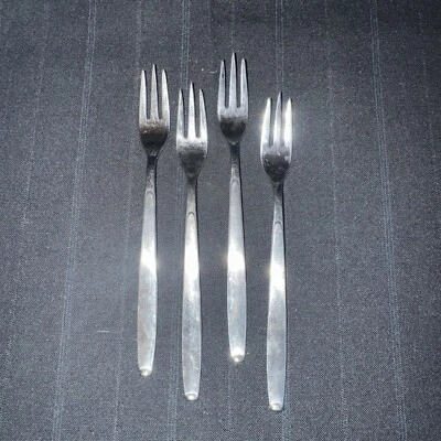Gorham Tanglewood Stainless Steel Seafood Cocktail Fork Lot Set of 4 - Image 1 of 4