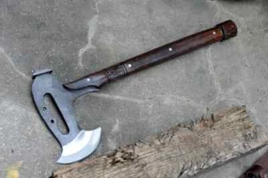 Hand Forged Viking Tomahawk Axe Full Tang Leather Sheath For Hunting & Camping - Picture 1 of 8