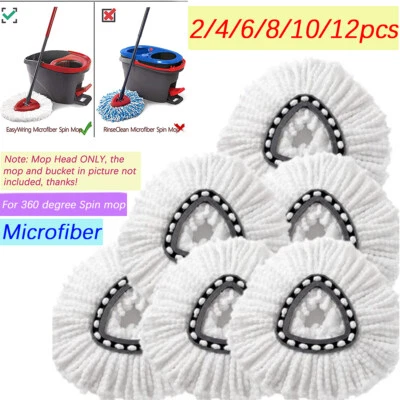UNIVERSAL For Vileda/O-cedar Easywring Mop 2/12 PCS Mop Cloth Microfiber Spin Mop Refill