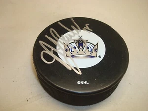 Disco de hockey firmado por Jason Labarbera Los Angeles Kings autografiado 1A - Imagen 1 de 2