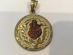 "Colgante vintage de oro amarillo macizo de 14 quilates y cobre de San Cristóbal 16 gramos/1,25""" - Imagen 1 de 10