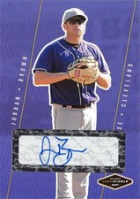 Jordan Brown autographed Baseball Card (Indians) 2007 Just Minors Rookie #JF7