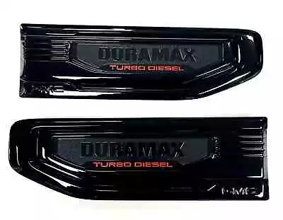 2020-2026 GMC Sierra 1500 Duramax Diesel Fender Vent Emblem Kit 86532091 Black - Image 1 of 4