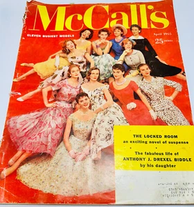 McCalls Magazine April 1955 Ford Modeling Origins; Jerusalem Easter; Sexist Ads - Picture 1 of 19