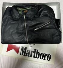 Marlboro coat Kurade Rare '80 Vintage Leather Jacket L