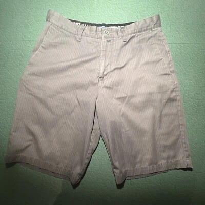 Volcom Stone Shorts Mens 34 Vintage Gray Striped Surf Skate Y2K School Snowboard - Image 1 of 4