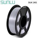 Sunlu Silk Silver PLA Plus 3D Printer Filament 1KG 1KG Vacuum Sealed