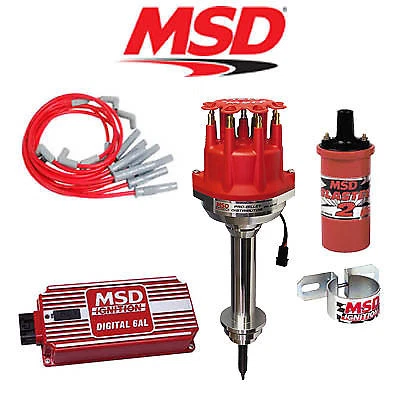 Kit de encendido MSD - Digital 6AL/Distribuidor/Cables/Bobina/Soporte - Chrysler 413-440 Foto 1 de 3