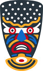 African Tribal Maske selbstklebend Vinyl Wandaufkleber