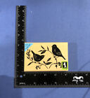 Susan Winget Inkadinkado Pair Of Birds On Branches & Berries Stamp Nature Crafts