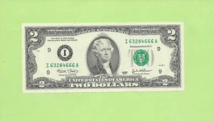 N1S .. 2003 .. UNCIRC $2  I 6328 4666 A ... 2003 $2  I-A         NICE NOTE   FRN - Picture 1 of 2