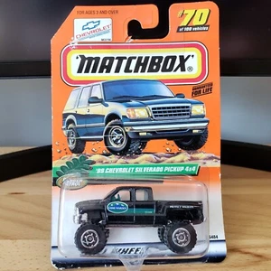 Matchbox 1999 Chevrolet Silverado 4x4 Pickup Truck #70 Diecast 1:76 Black - Picture 1 of 9