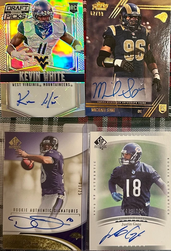 2000-2017 Football Autograph Cards -  You Pick Panini, Topps + Rookies YOU Pick - Image 1 of 1