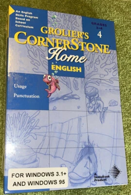 Grolier's Cornerstone Home English #4 Usage/Punctuation Grades 3-4 CD-ROM New! - Image 1 of 4