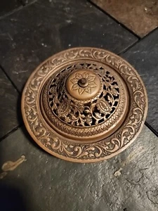 Antique Antique/Vintage Greek Hand Engraved Copper Bowl & Cover  - Picture 1 of 8