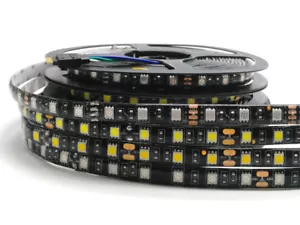 12V LED Strip light 5050 Black PCB Flexible 60LEDs/m RGB RGBW RGBWW 1/2/3/4/5m - Picture 1 of 39