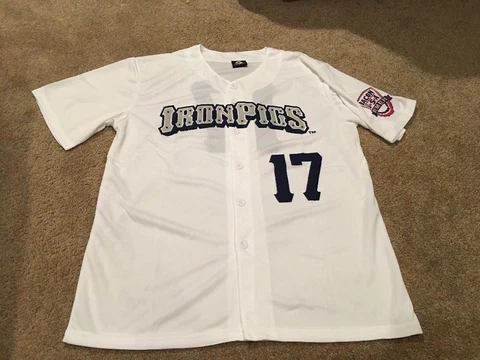 Lehigh Valley IronPigs Phillies Women's SGA White #17 Jersey, Large - New Cover