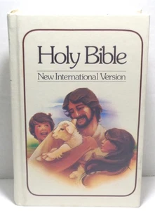 Holy Bible NIV Childrens Edition 1978 Hardcover Illustrated Zondervan Vintage - Foto 1 di 10