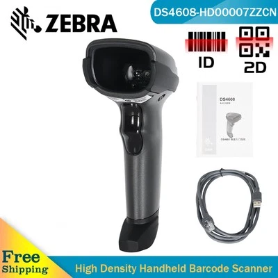 Zebra DS4608-HD00007ZZCN Handheld Standard Range 1D 2D Imager Barcode Scanner - Image 1 of 4