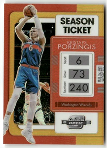 2021-22 Panini Contenders Optic NBA No. 69 Kristaps Porzingis Gold Prizm 7/10 - Bild 1 von 2