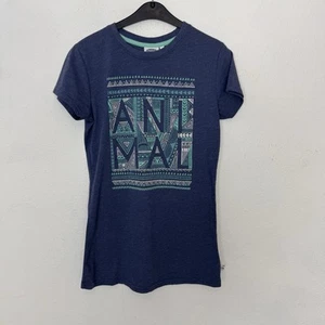 Y2K Animal Blue Green Turquoise Baby Tee T-shirt T shirt Size 6 short sleeve - Picture 1 of 4