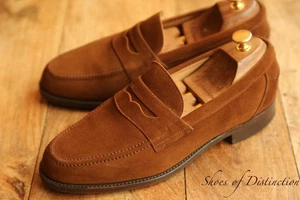 Alfred Sargent Sutton Brown Suede Penny Loafers Shoes Men's UK 9.5 US 10.5 - Picture 1 of 10