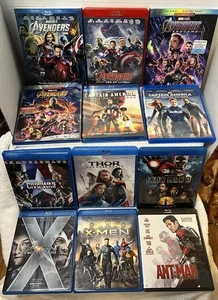 Marvel Blu-Ray Lot/12 Titles/READ Avengers/XMen Chris Evans/Mark Ruffalo/RDJ - Picture 1 of 13