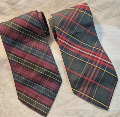 2 corbatas a cuadros escoceses de tartán Abercrombie & Fitch para hombre 100 % seda vintage Foto 1 de 4