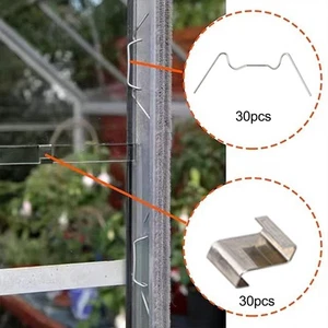 60 Stück Gewächshaus-Glasscheiben-Verglasungsklammern Für Glasscheiben Im - Bild 1 von 7